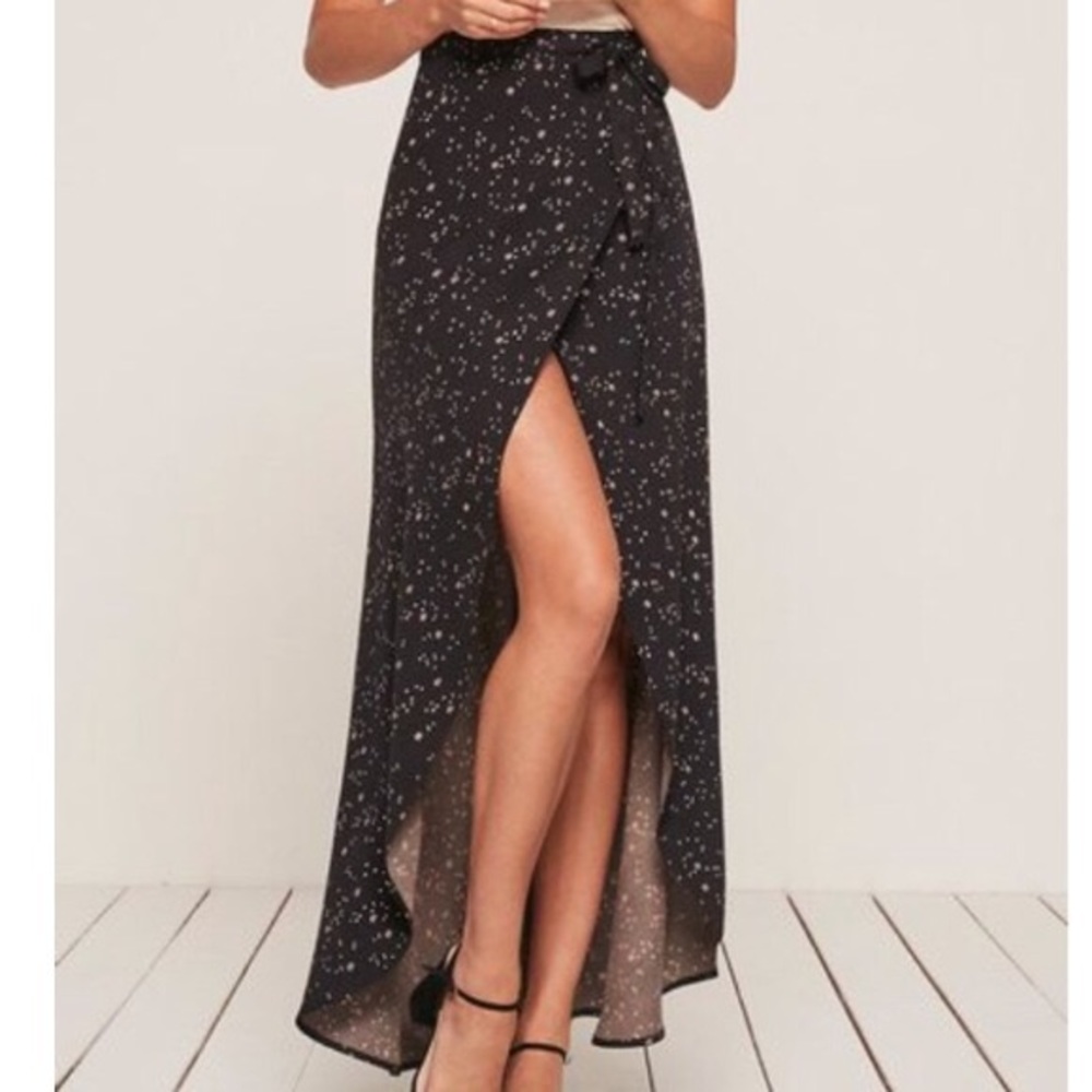 Reformation Lucia Galactic Wrap Skirt - Medium